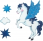 Preview: Pegasus mit Stern blau