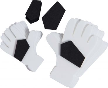 Moosgummisortiment Handschuhe schwarz/weiß