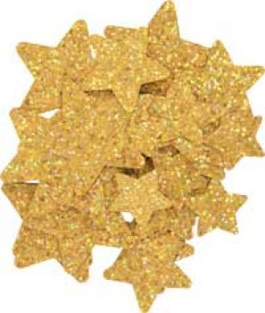 Glitterkartonsterne gold grob