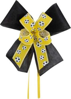 Schultütenschleife Fußball schwarz/gelb