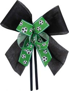 Schultütenschleife Fußball schwarz/grün