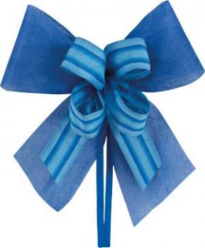 Schultütenschleife blau mit Streifen