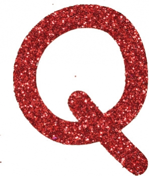 Glitterbuchstabe Q rot