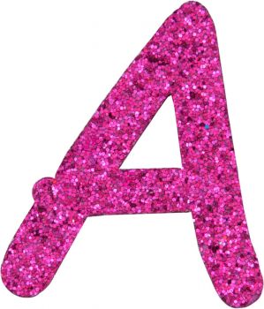 Glitterbuchstabe A pink