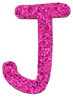 Glitterbuchstabe J pink