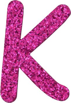 Glitterbuchstabe K pink