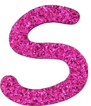 Glitterbuchstabe S pink