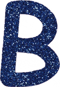 Glitterbuchstabe B blau