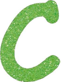 Glitterbuchstabe C apfelgrün