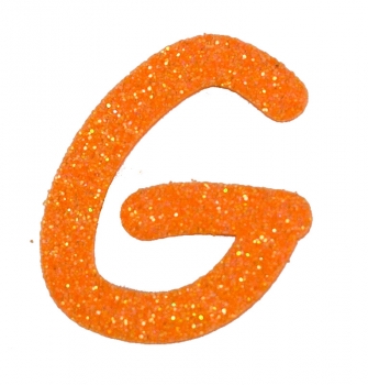 Glitterbuchstabe G mandarine