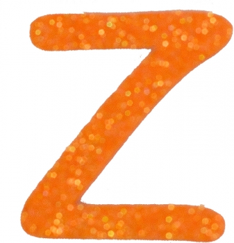Glitterbuchstabe Z mandarine