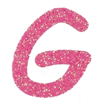 Glitterbuchstabe G rosa