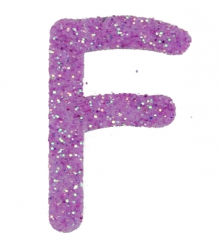 Glitterbuchstabe F flieder