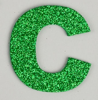 Glitterbuchstabe C grün