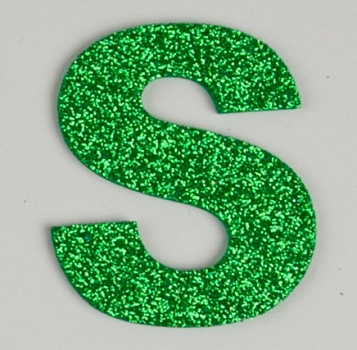 Glitterbuchstabe S grün