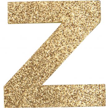 Glitterbuchstabe Z gold