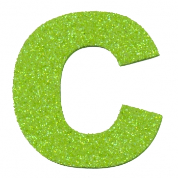 Glitterbuchstabe Maxi C apfelgrün