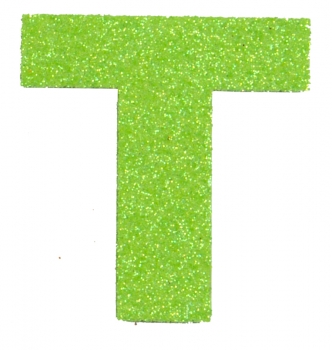 Glitterbuchstabe Maxi T apfelgrün