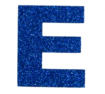 Glitterbuchstabe Maxi E blau