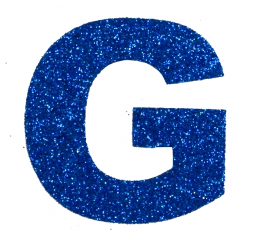 Glitterbuchstabe Maxi G blau
