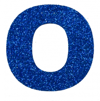 Glitterbuchstabe Maxi O blau
