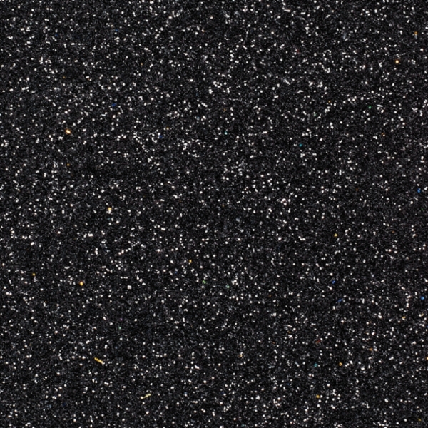 Glittermoosgummi schwarz