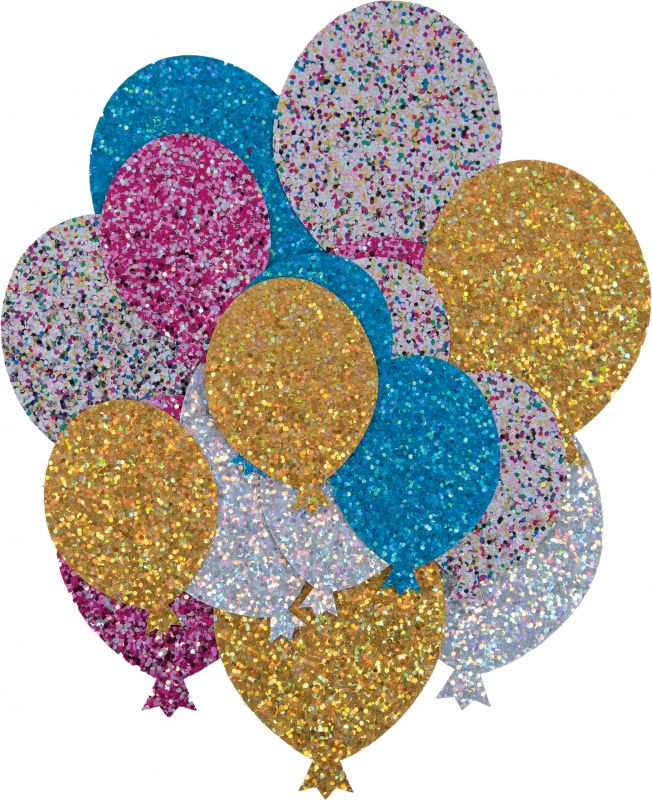 Glitterkartonsortiment grob Luftballons