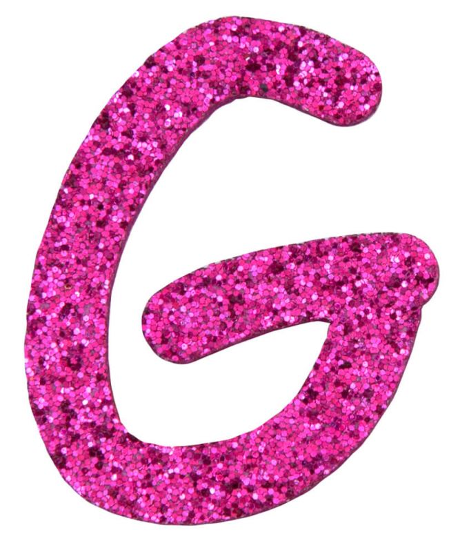 Glitterbuchstabe G pink