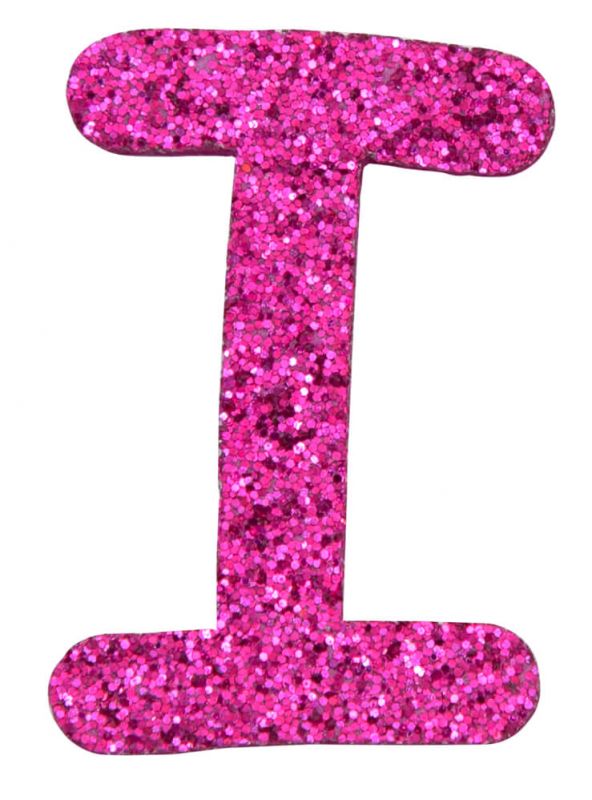 Glitterbuchstabe I pink