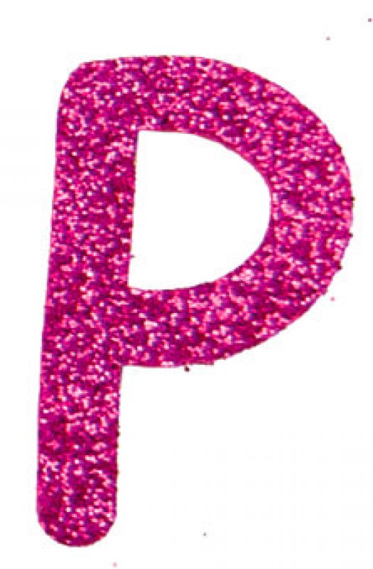 Glitterbuchstabe P pink