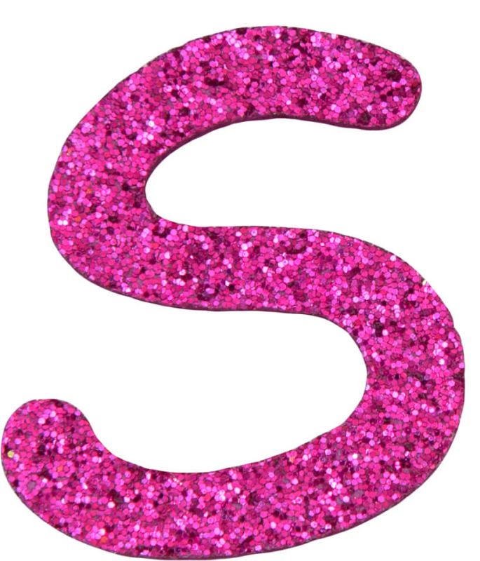 Glitterbuchstabe S pink