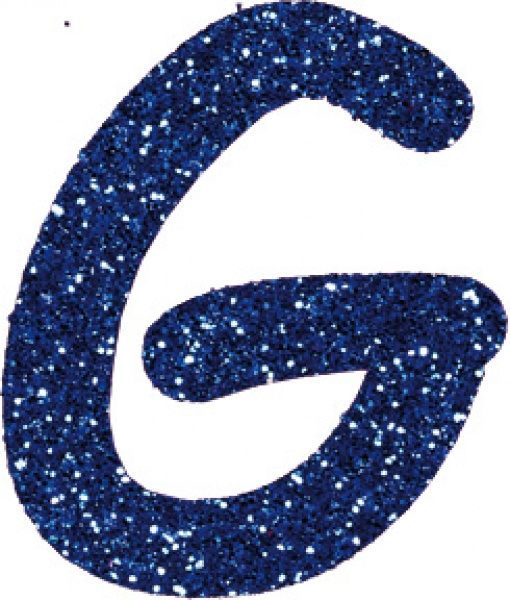 Glitterbuchstabe G blau