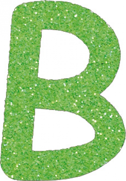 Glitterbuchstabe B apfelgrün