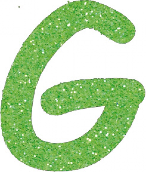 Glitterbuchstabe G apfelgrün