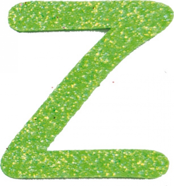 Glitterbuchstabe Z apfelgrün