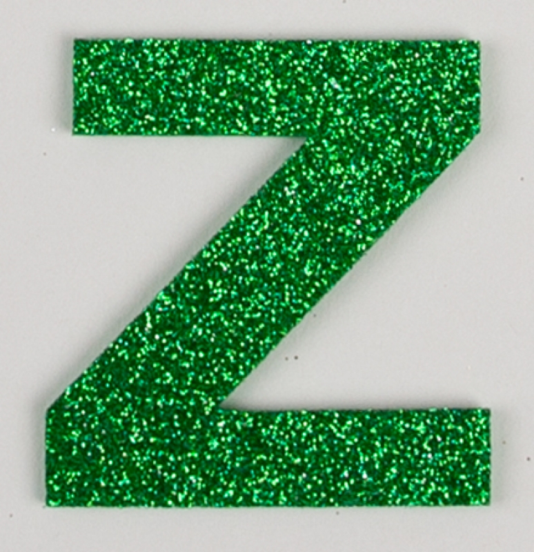 Glitterbuchstabe Z grün