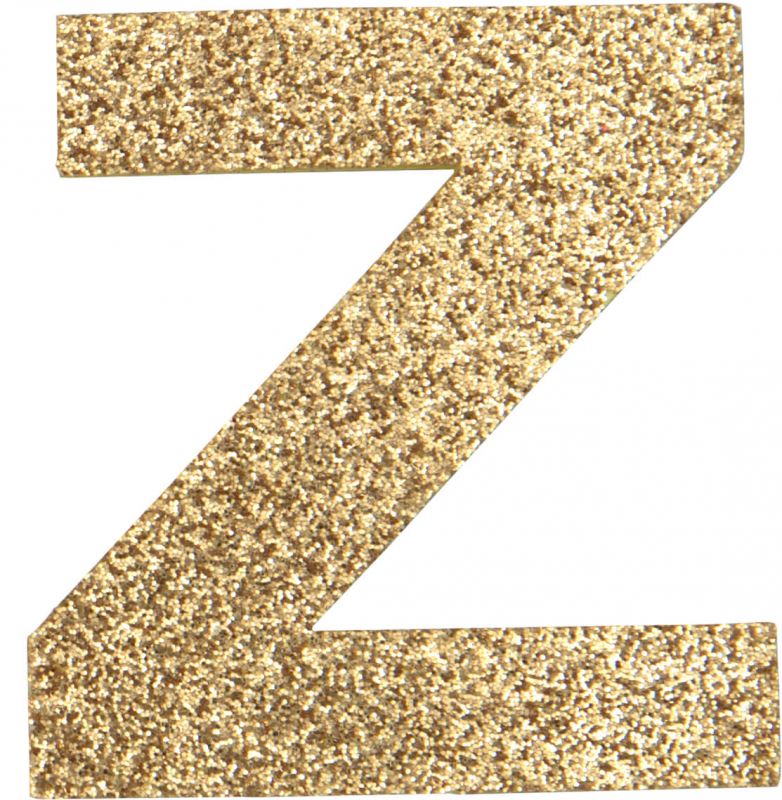 Glitterbuchstabe Z gold