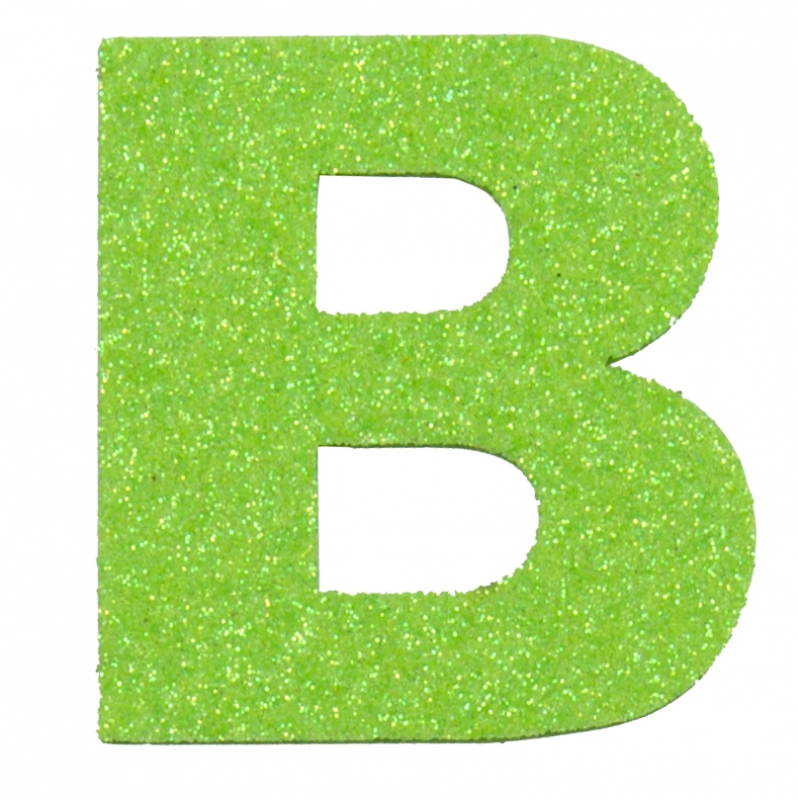 Glitterbuchstabe Maxi B apfelgrün