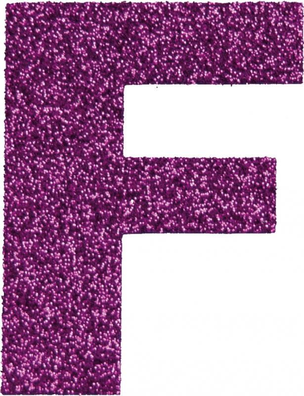 Glitterbuchstabe F lila