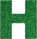 Glitterbuchstabe H grün