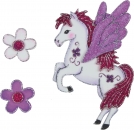Pegasus mit Blume pink