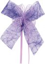 Schultütenschleife lila mit Gitter