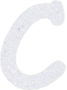 Glitterbuchstabe C weiß