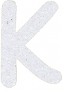 Glitterbuchstabe K weiß