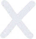 Glitterbuchstabe X weiß