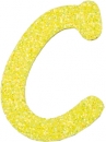 Glitterbuchstabe C gelb