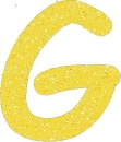 Glitterbuchstabe G gelb