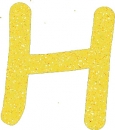 Glitterbuchstabe H gelb