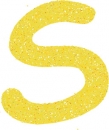 Glitterbuchstabe S gelb
