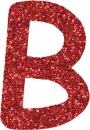 Glitterbuchstabe B rot
